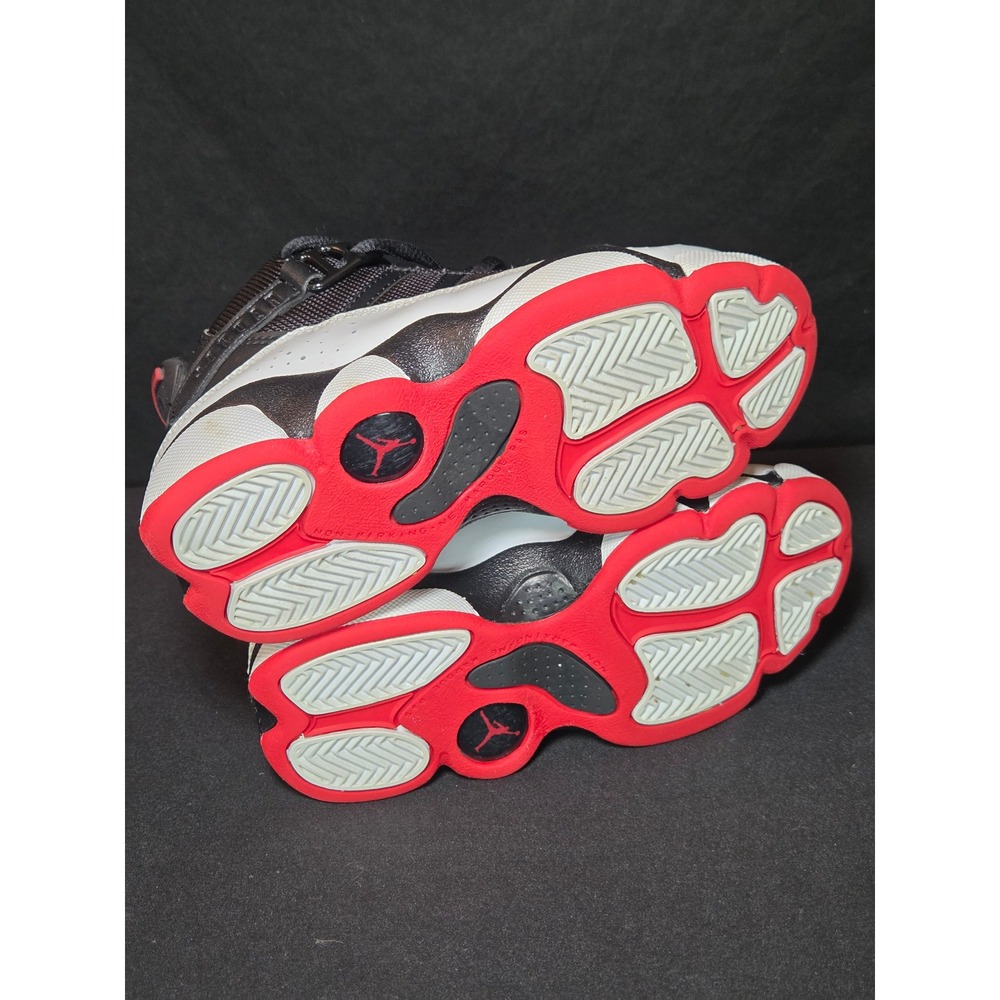 Air Jordan 6 Rings Retro Basketball Shoes Black White Kid's‎ Size 11C - Picture 8 of 10